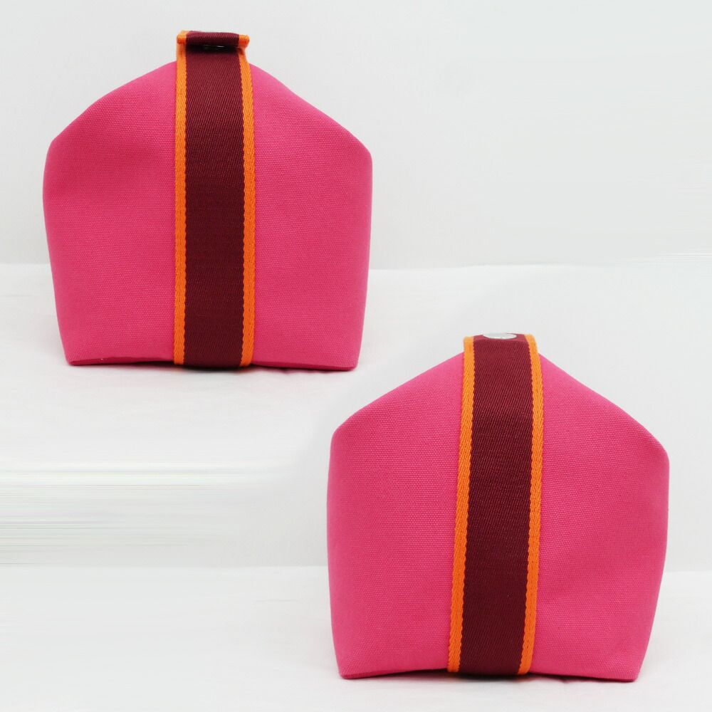 Hermes Bric-a-Brac PM Handbag Pouch Hibiscus Pink — view 3