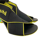 Bottega Veneta Sandals Shoes Jacket Logo Chunky Heel 35.5 Black Yellow — view 9