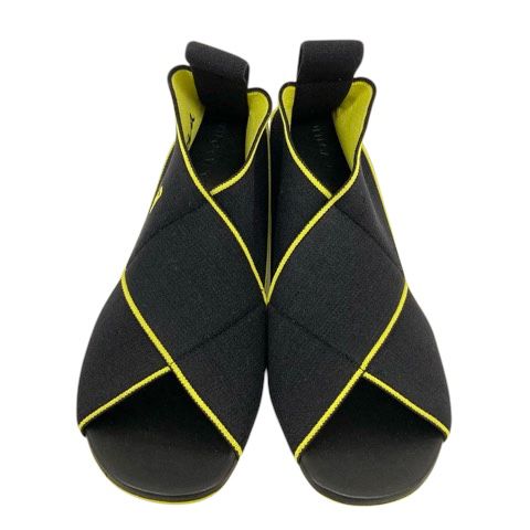 Bottega Veneta Sandals Shoes Jacket Logo Chunky Heel 35.5 Black Yellow — view 2