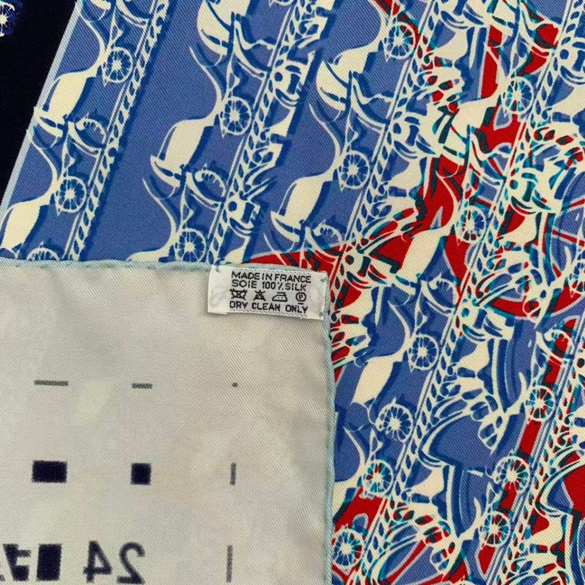 Hermes Carre 90 Scarf Silk 24 Faubourg Seconde Ginza Store — view 7
