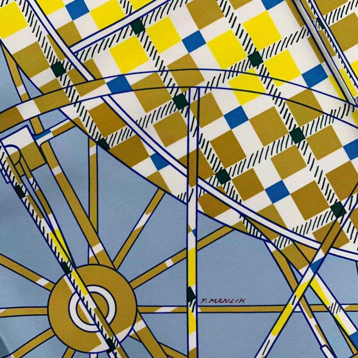 Hermes Carre 90 Silk Scarf Balade Ecosaise Scottish Rose de Bourre — view 8