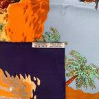 Hermes Scarf Carre 90 Africa Navy — view 9