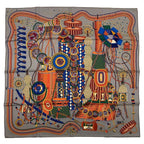 Hermes Carre 90 Lelaboratoire du Temps Laboratory of Time Scarf Silk Multicolor — view 2