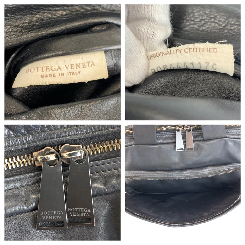Bottega Veneta Maxi Intrecciato Black Leather Business Bag — view 3