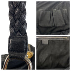 Gucci Bamboo Black Silver Leather Tote Shoulder Bag — view 5