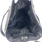 Gucci Bamboo Black Silver Leather Tote Shoulder Bag — view 8