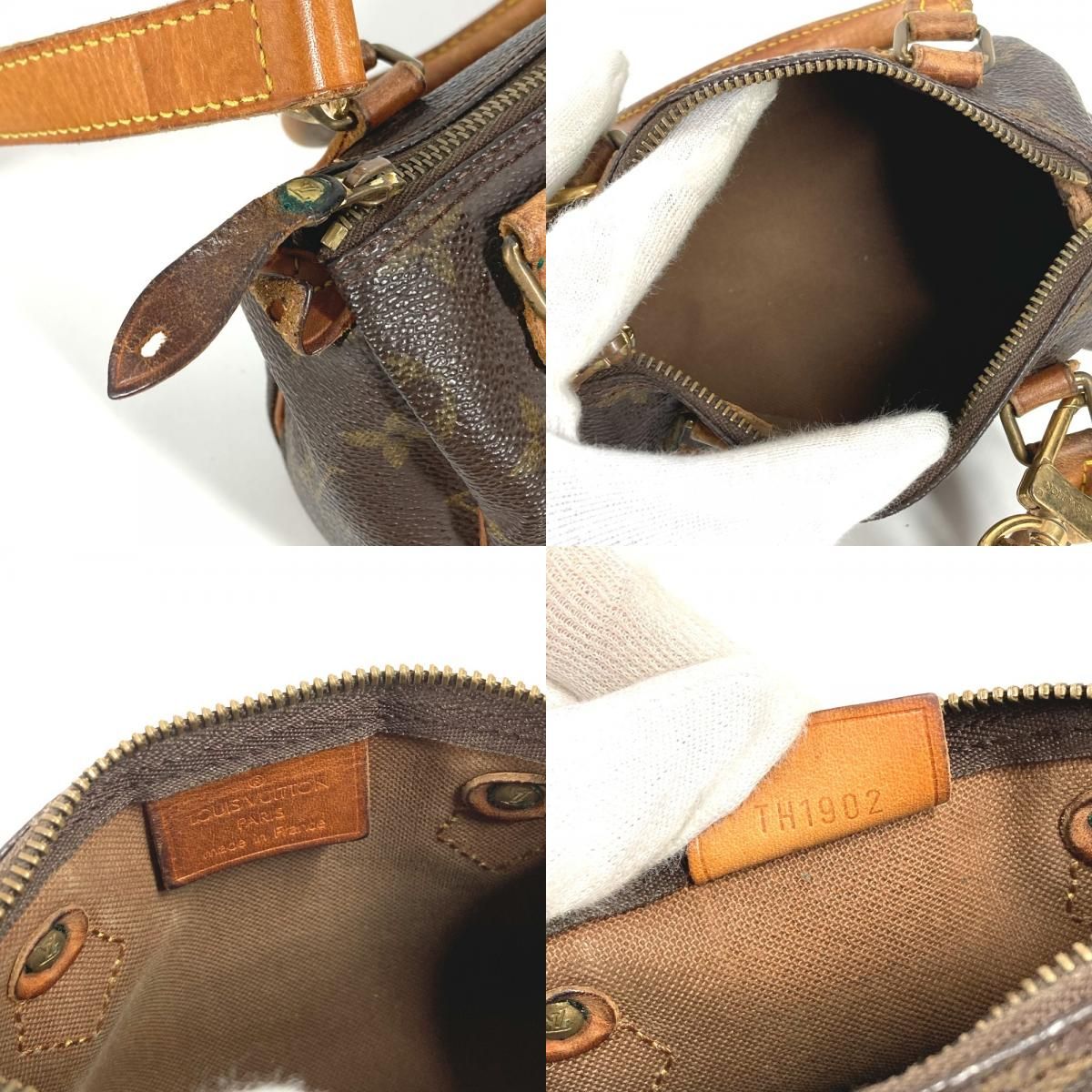 Louis Vuitton Shoulder Bag Mini Speedy Monogram Canvas Brown — view 8