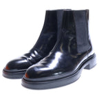 Hermes Fusion Calfskin Side Gore Leather Short Boots Shoes Black — view 2