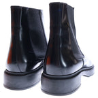 Hermes Fusion Calfskin Side Gore Leather Short Boots Shoes Black — view 3