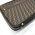 Fendi Zucca 2-Way Travel Shoulder Bag Canvas Briefcase Brown Khaki — view 5
