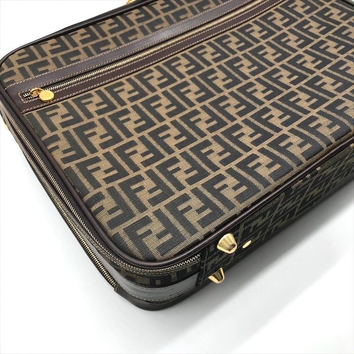 Fendi Zucca 2-Way Travel Shoulder Bag Canvas Briefcase Brown Khaki — view 5