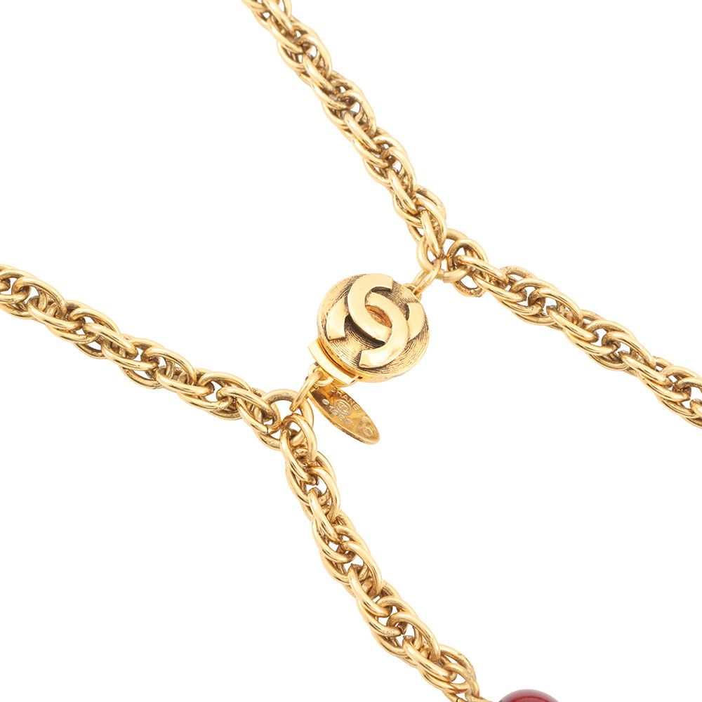 Chanel Necklace Gripois CC Logo Metal — view 5
