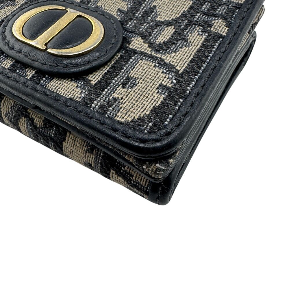 Dior Compact Montaigne 30 Trifold Wallet Navy — view 4