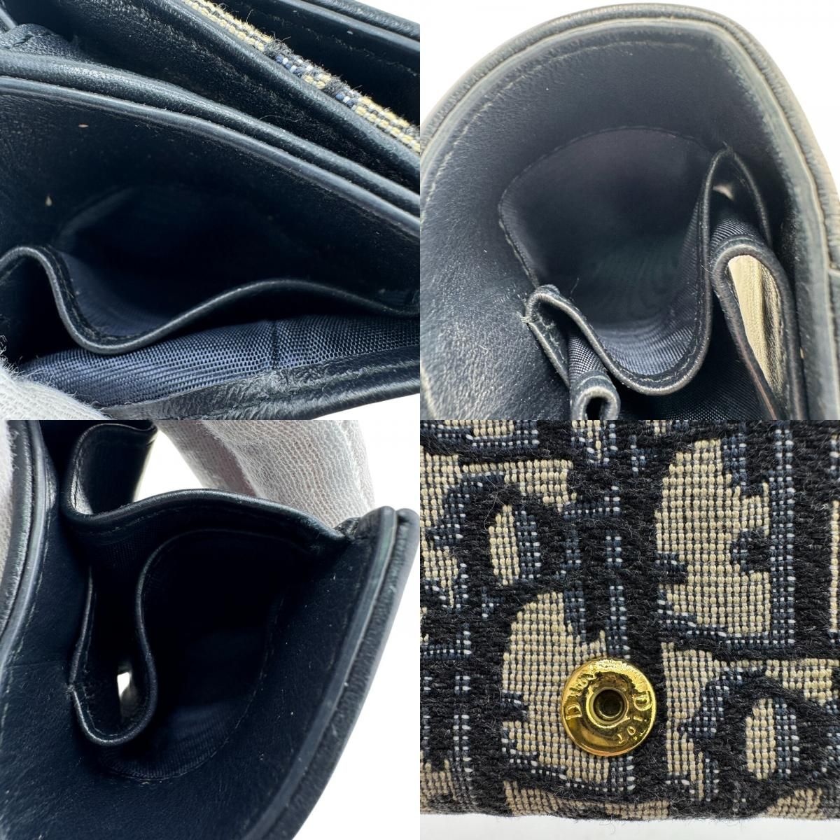 Dior Compact Montaigne 30 Trifold Wallet Navy — view 8