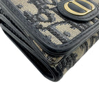 Dior Compact Montaigne 30 Trifold Wallet Navy — view 3