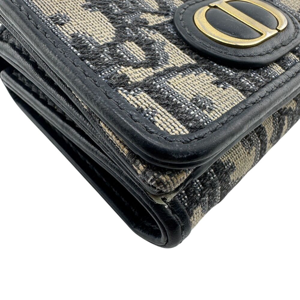Dior Compact Montaigne 30 Trifold Wallet Navy — view 3