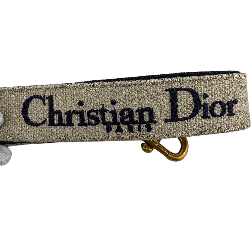 Dior Christian Embroidered Shoulder Strap Navy — view 5