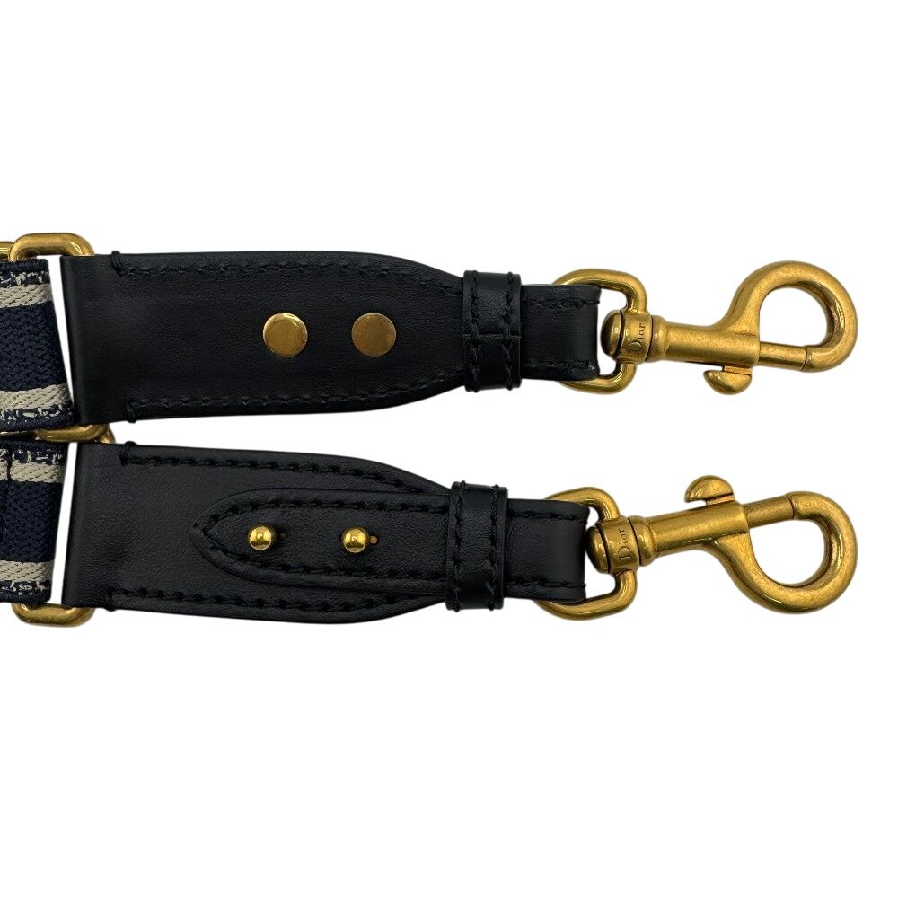 Dior Christian Embroidered Shoulder Strap Navy — view 3
