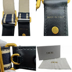 Dior Christian Embroidered Shoulder Strap Navy — view 8