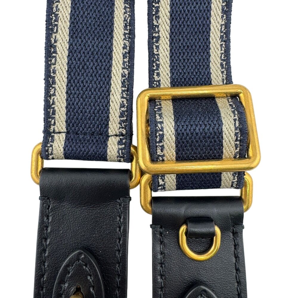 Dior Christian Embroidered Shoulder Strap Navy — view 7