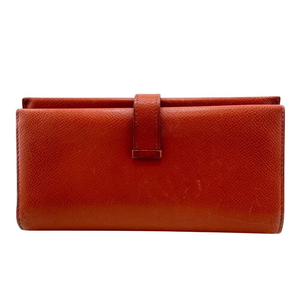 Hermes Long Wallet Trifold Bearn Dupri Orange — view 2