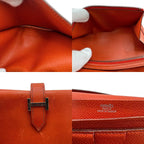 Hermes Long Wallet Trifold Bearn Dupri Orange — view 7