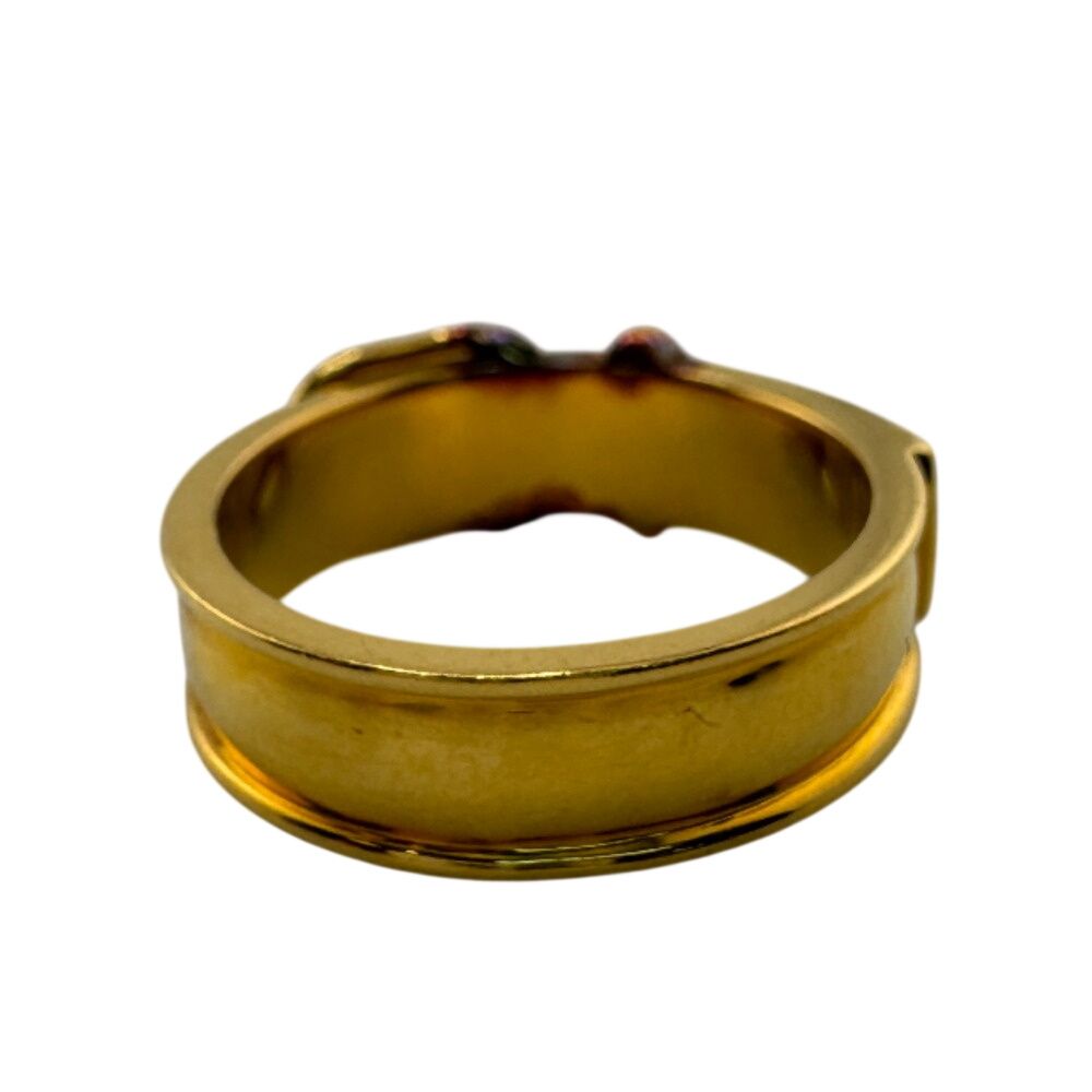 Hermes Booklet Serie Belt Motif Ring Gold — view 5