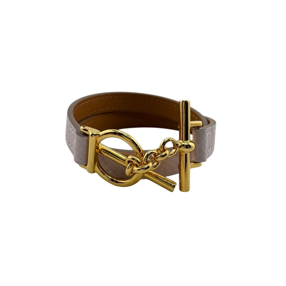 Hermes Croisier Double Tour Bracelet Pink — view 2