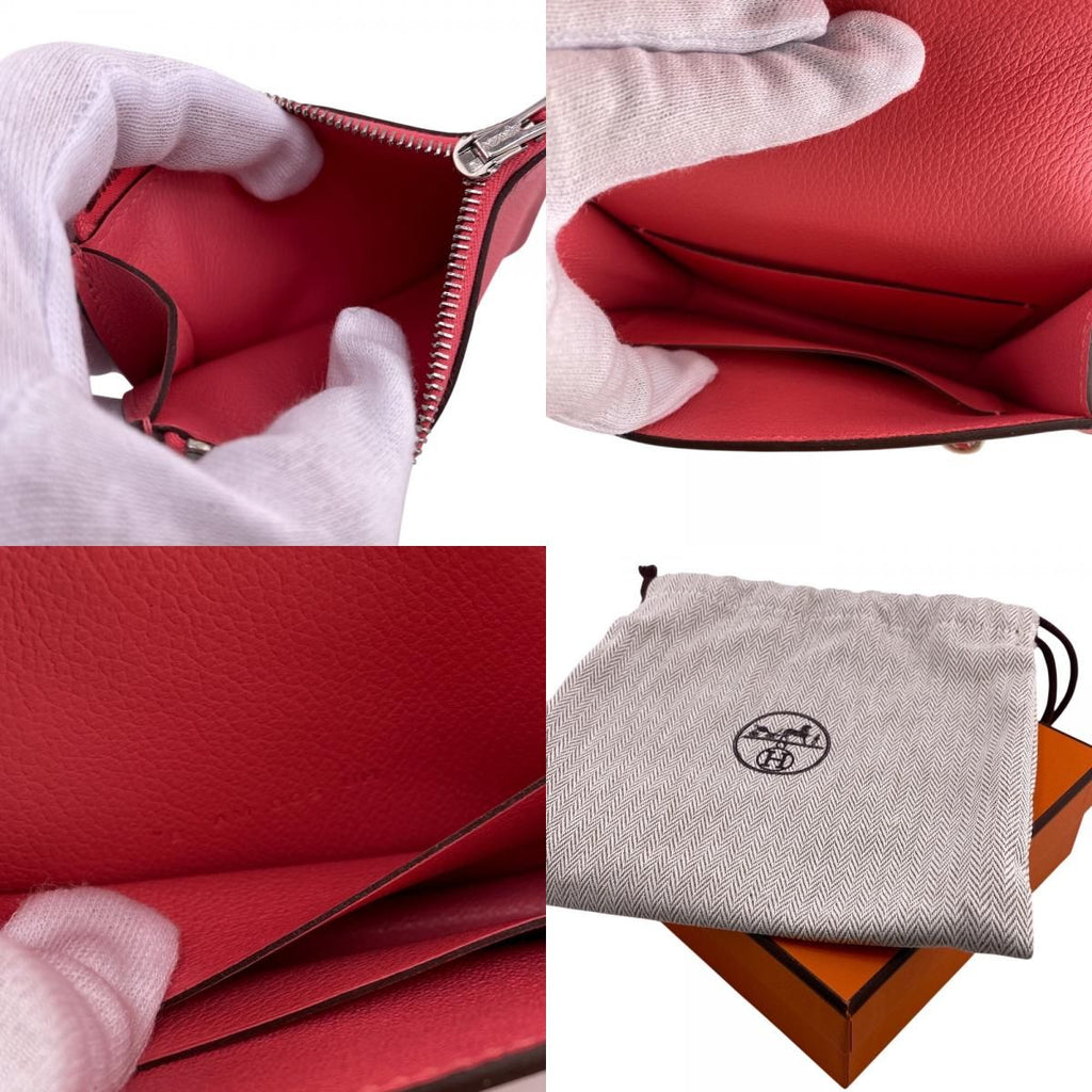 Hermes Lowris Slim Wallet Bifold Pink — view 8
