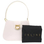 Celine 1 Vintage Gold Leather White One Shoulder Bag — view 2
