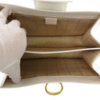 Celine 1 Vintage Gold Leather White One Shoulder Bag — view 6