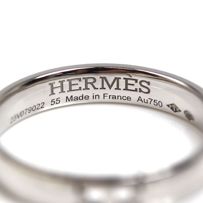 Hermes 18K White Gold Hera Cles Ring 55 — view 6