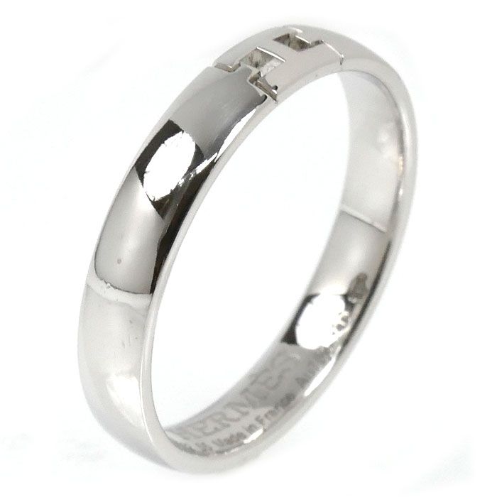 Hermes 18K White Gold Hera Cles Ring 55 — view 2
