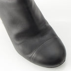 Chanel Leather CC Logo Ankle Boots Shoes Black 37 — view 6