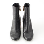 Chanel Leather CC Logo Ankle Boots Shoes Black 37 — view 2