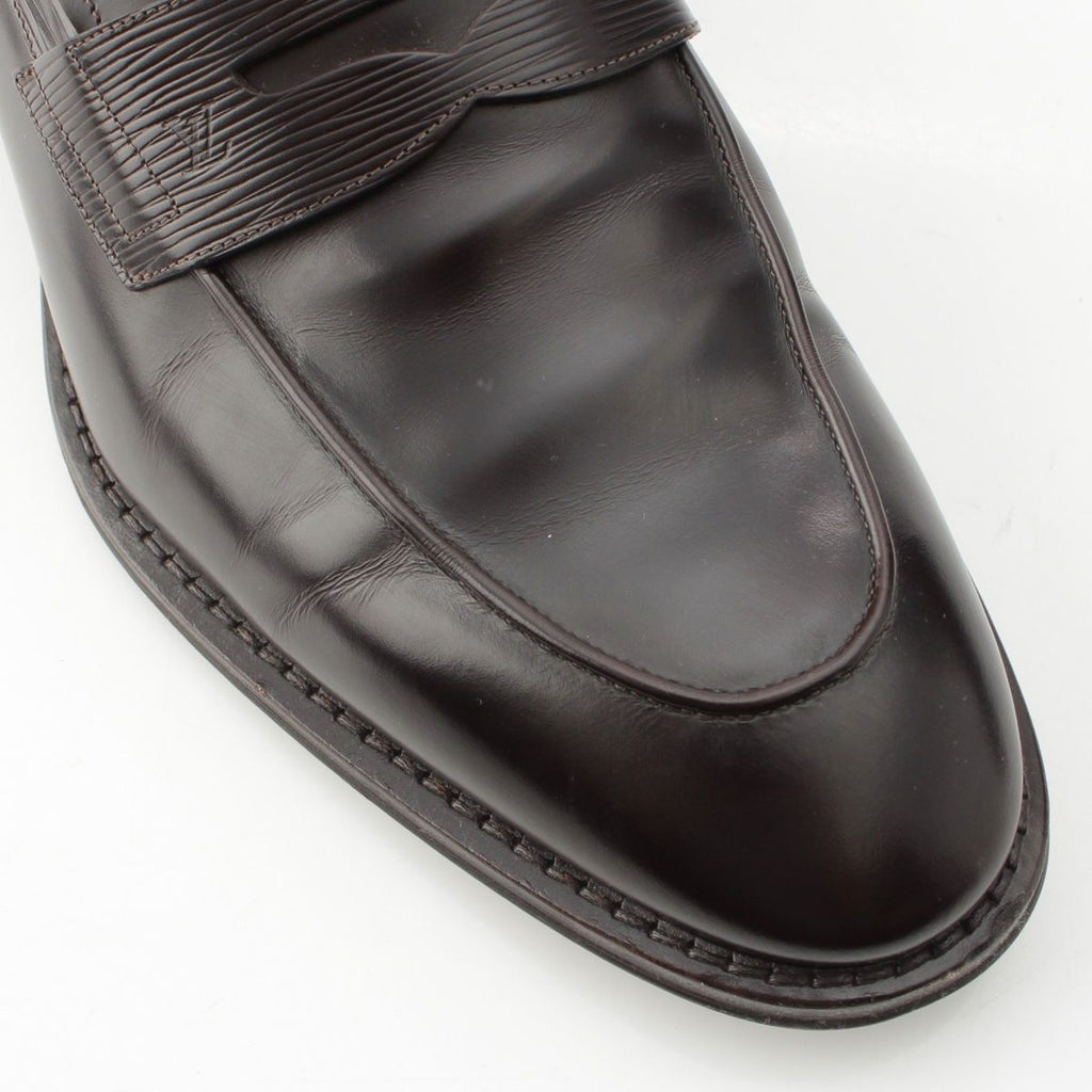 Louis Vuitton Epi Shoes LV Logo Loafers Brown 8.5 M — view 6