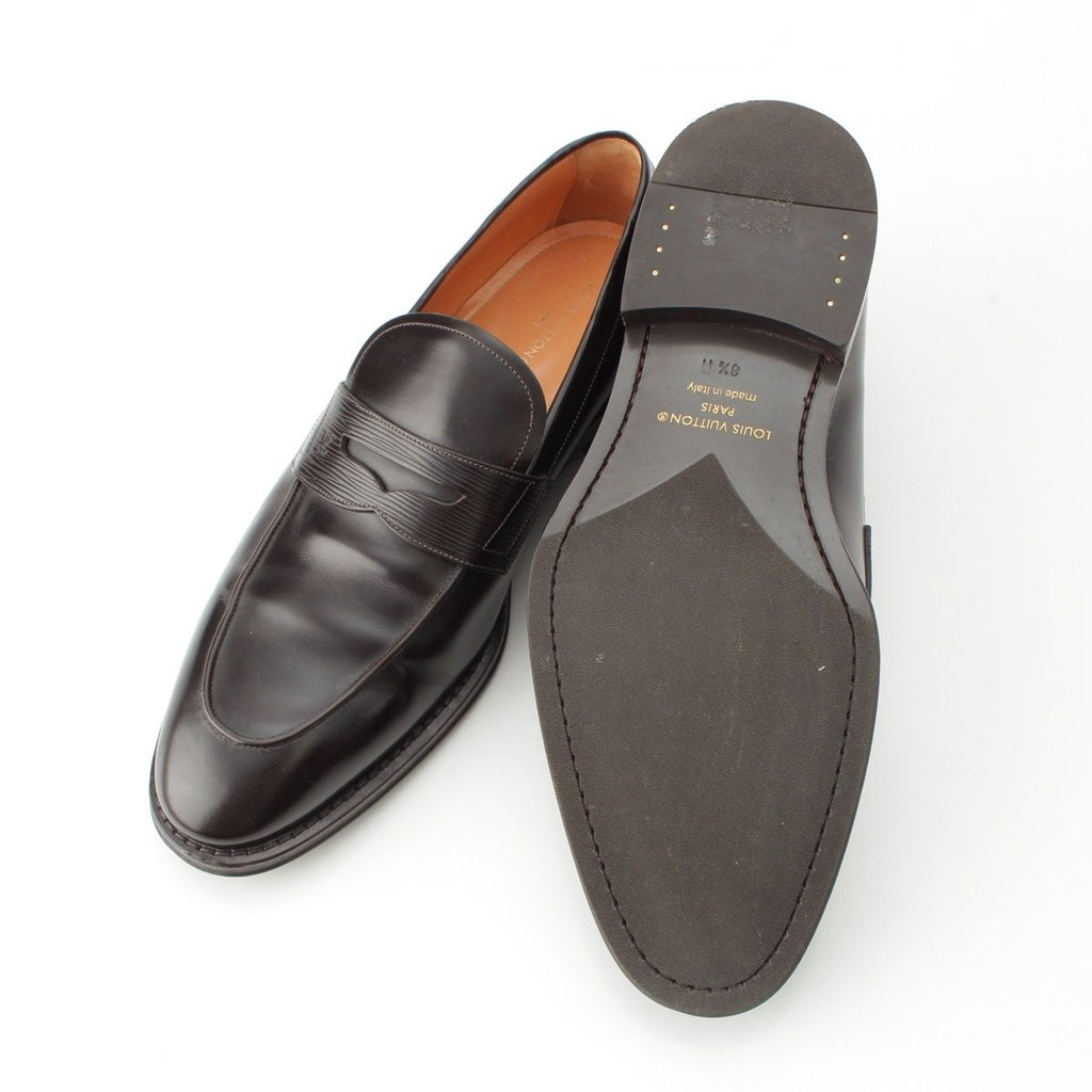 Louis Vuitton Epi Shoes LV Logo Loafers Brown 8.5 M — view 5