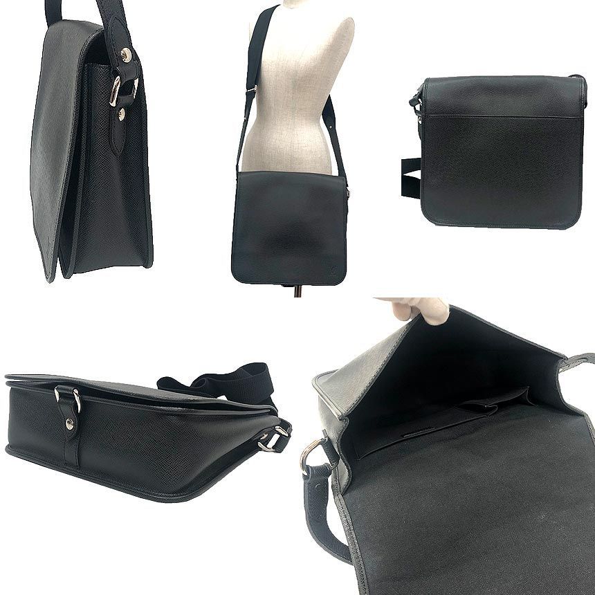 Louis Vuitton Taiga Andrey Shoulder Bag Leather Black — view 2