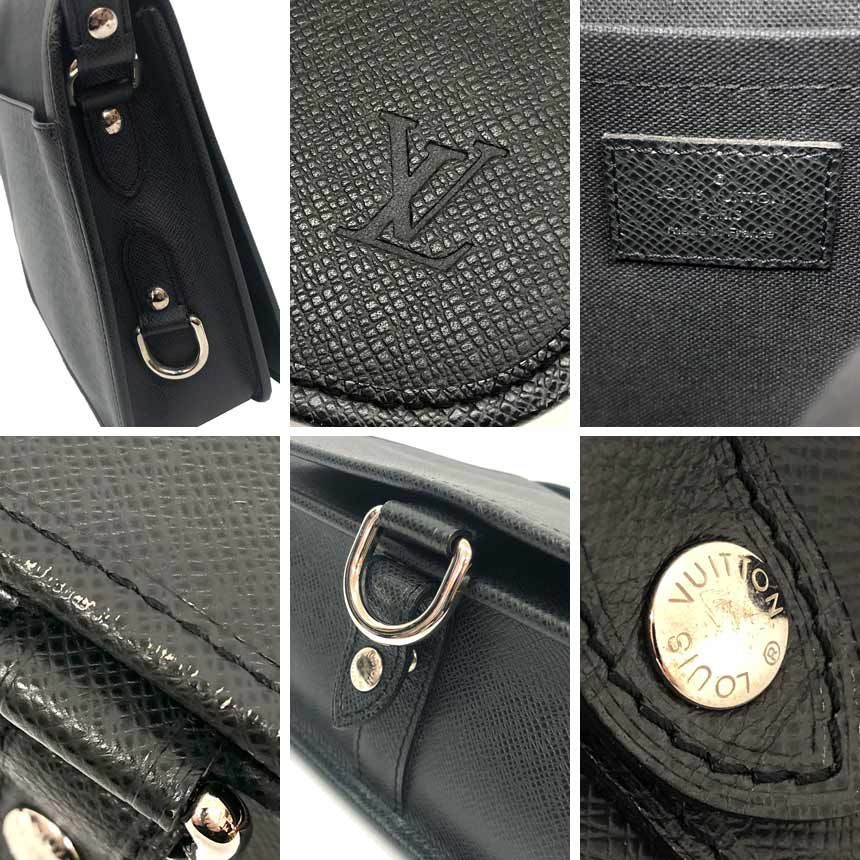 Louis Vuitton Taiga Andrey Shoulder Bag Leather Black — view 3