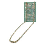 Chanel Logo Tweed Chain Shoulder Pouch Vinyl Leather Clear — view 2