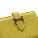 Hermes Bearn Card Case Business Holder Chevre Leather Lime — view 4