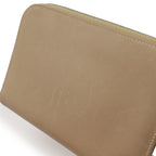 Hermes Remix Card Case L-shape Zipper Strap Leather Beige Silver — view 4