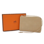 Hermes Remix Card Case L-shape Zipper Strap Leather Beige Silver — view 8