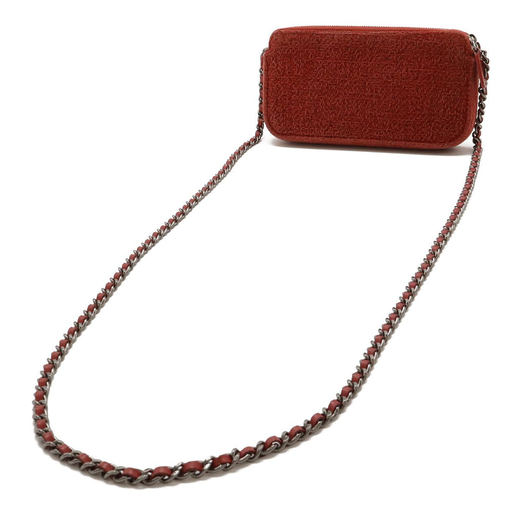 Chanel de Ville Chain Wallet Long 2-Way Shoulder Bag Pochette Clutch Velour — view 2