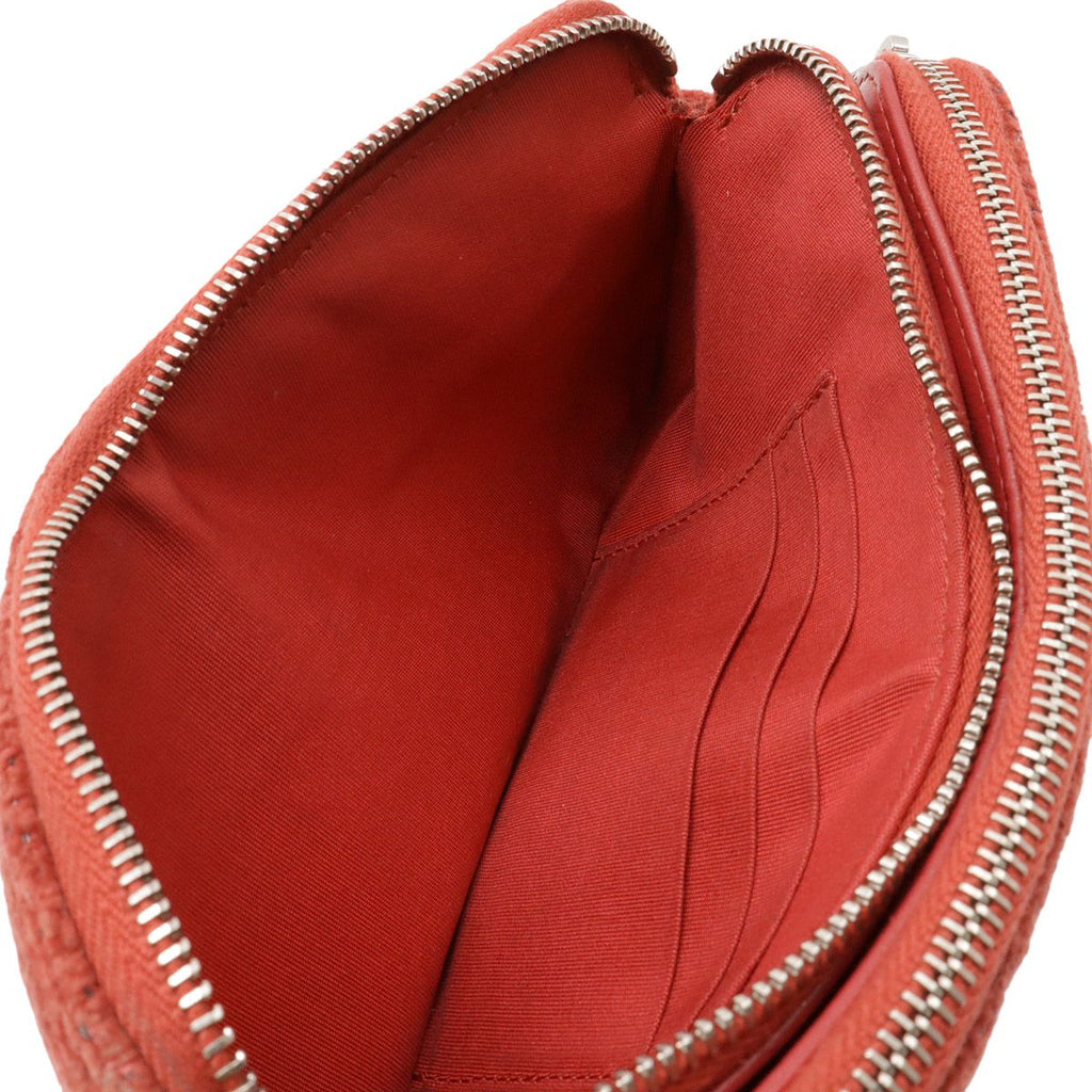 Chanel de Ville Chain Wallet Long 2-Way Shoulder Bag Pochette Clutch Velour — view 8