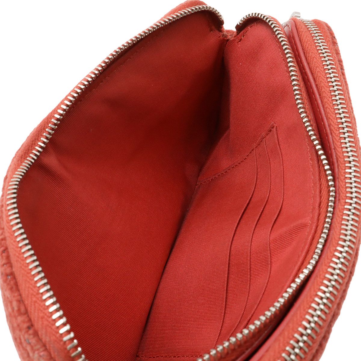 Chanel de Ville Chain Wallet Long 2-Way Shoulder Bag Pochette Clutch Velour — view 8