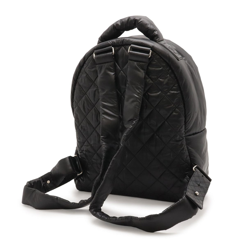 Chanel Coco Cocoon Backpack Quilted Nylon Leather Black — view 2