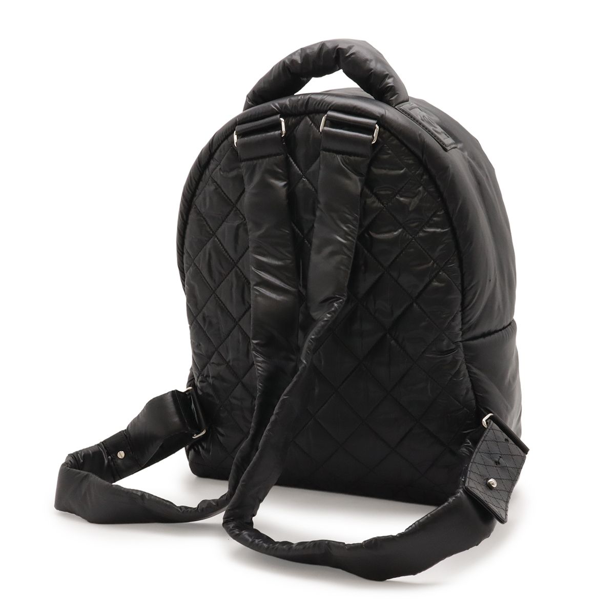 Chanel Coco Cocoon Backpack Quilted Nylon Leather Black — view 2