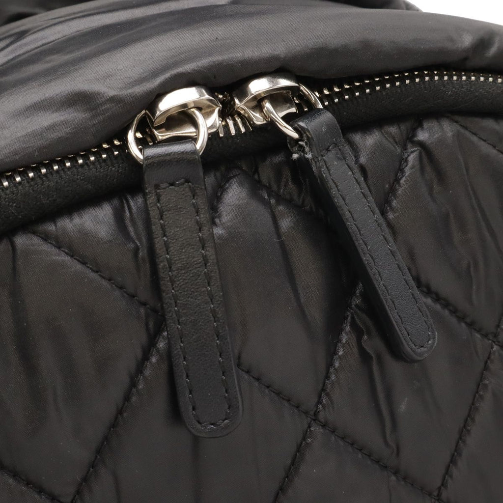 Chanel Coco Cocoon Backpack Quilted Nylon Leather Black — view 5