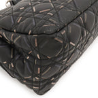 Dior Christian New Rock Cannage Chain Shoulder Bag Leather Black Silver — view 3